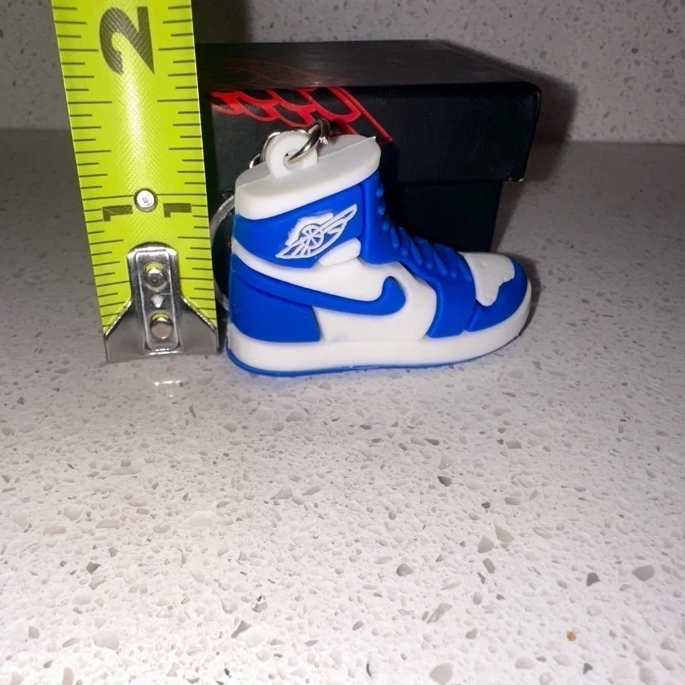 Air Jordan 1 High Top Nike Key Chain/ Bag Charm Blue/White Comes w/box